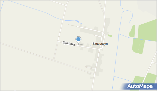 Szczuczyn gmina Szamotuły, Sportowa, mapa Szczuczyn gmina Szamotuły