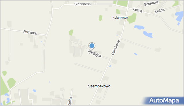 Szembekowo, Spokojna, mapa Szembekowo