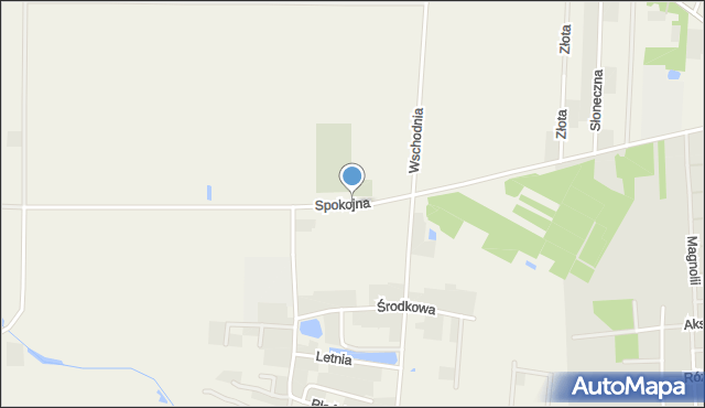 Szerominek, Spokojna, mapa Szerominek