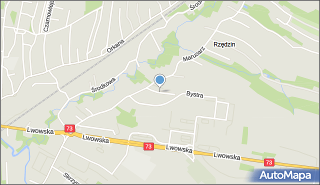 Tarnów, Spadowa, mapa Tarnów