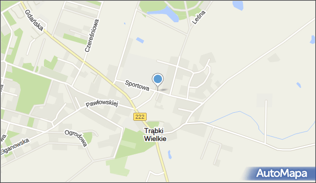 Trąbki Wielkie, Sportowa, mapa Trąbki Wielkie