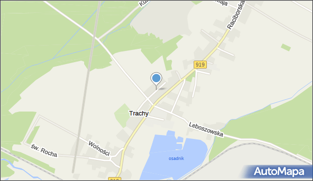 Trachy, Spółdzielcza, mapa Trachy
