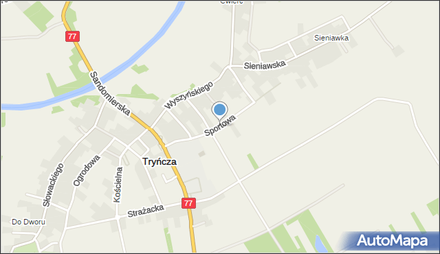 Tryńcza, Sportowa, mapa Tryńcza