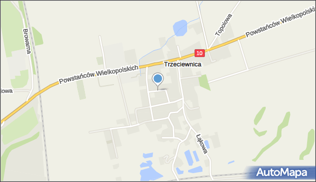 Trzeciewnica, Spacerowa, mapa Trzeciewnica