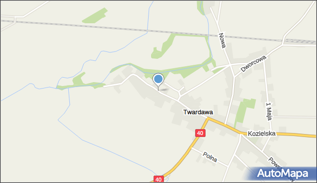 Twardawa, Spółdzielcza, mapa Twardawa