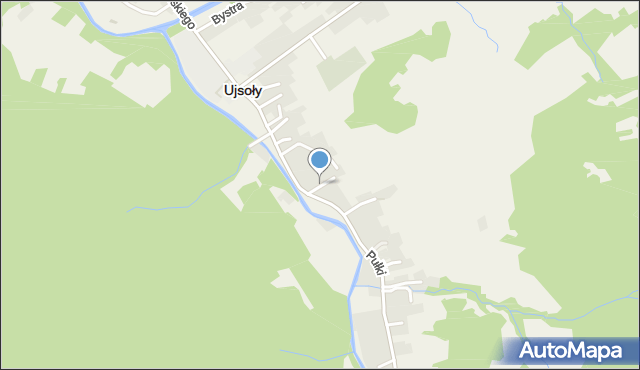 Ujsoły, Spokojna, mapa Ujsoły