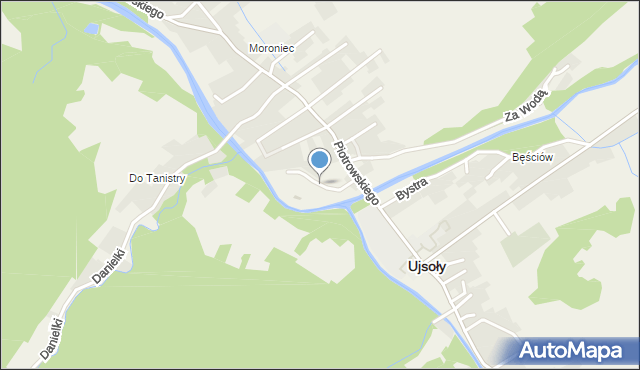 Ujsoły, Sportowa, mapa Ujsoły