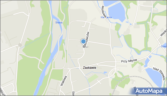 Wadowice, Sportowców, mapa Wadowice