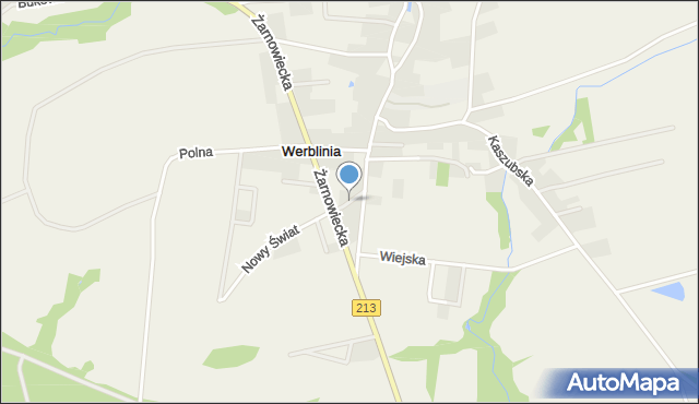 Werblinia, Spokojna, mapa Werblinia