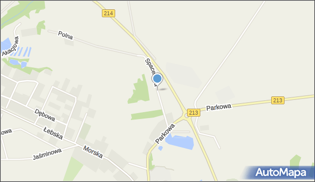 Wicko powiat lęborski, Spacerowa, mapa Wicko powiat lęborski