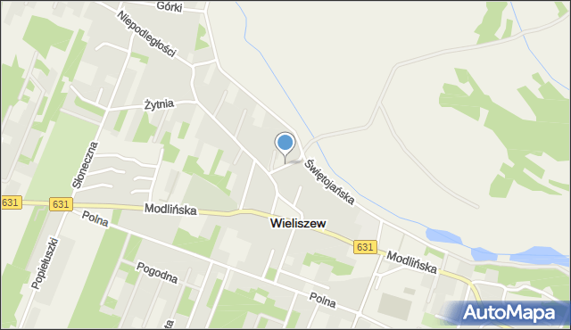 Wieliszew, Spacerowa, mapa Wieliszew