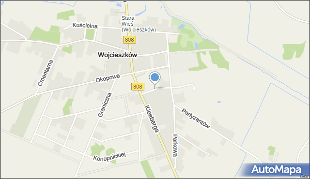 Wojcieszków, Spółdzielcza, mapa Wojcieszków