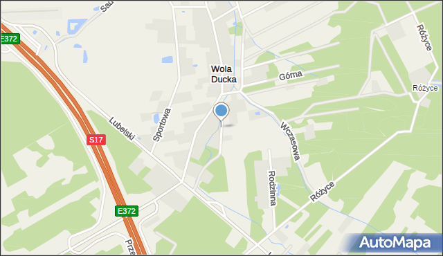 Wola Ducka, Spacerowa, mapa Wola Ducka