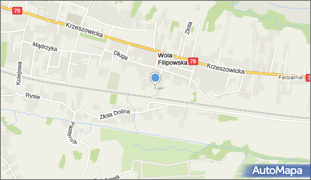 Wola Filipowska, Spacerowa, mapa Wola Filipowska