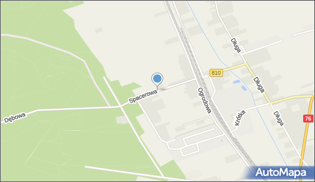 Wola Rębkowska, Spacerowa, mapa Wola Rębkowska