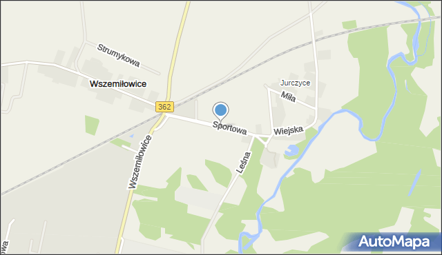 Wszemiłowice, Sportowa, mapa Wszemiłowice