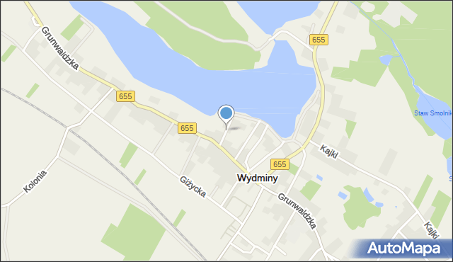 Wydminy, Spadowa, mapa Wydminy