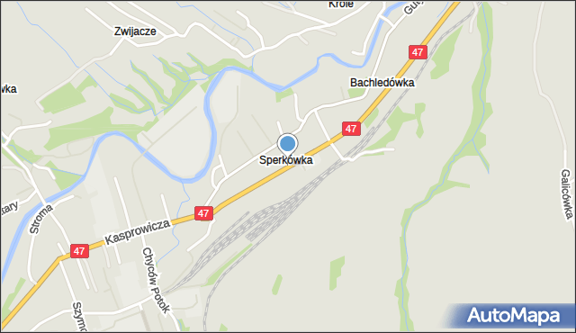 Zakopane, Spyrkówka, mapa Zakopanego