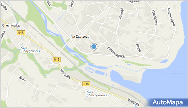 Zarzecze gmina Łodygowice, Sportowa, mapa Zarzecze gmina Łodygowice