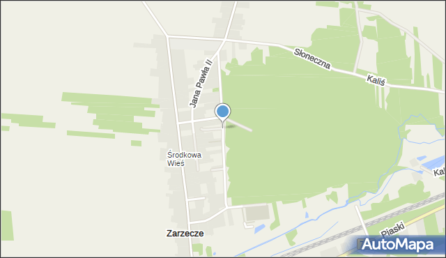 Zarzecze gmina Wolbrom, Spacerowa, mapa Zarzecze gmina Wolbrom