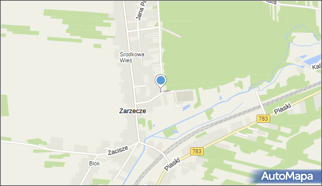 Zarzecze gmina Wolbrom, Sportowa, mapa Zarzecze gmina Wolbrom