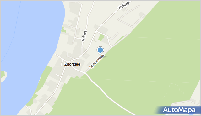 Zgorzałe, Spacerowa, mapa Zgorzałe