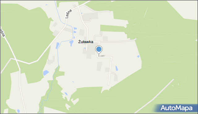 Żuławka gmina Pruszcz Gdański, Spacerowa, mapa Żuławka gmina Pruszcz Gdański