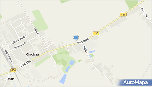 Chocicza gmina Nowe Miasto nad Wartą, Śremska, mapa Chocicza gmina Nowe Miasto nad Wartą