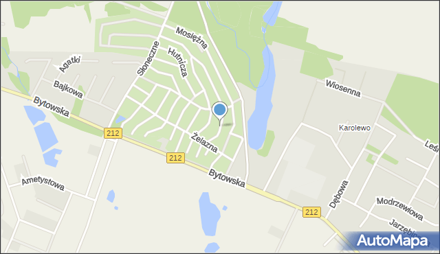 Chojnice, Srebrna, mapa Chojnic