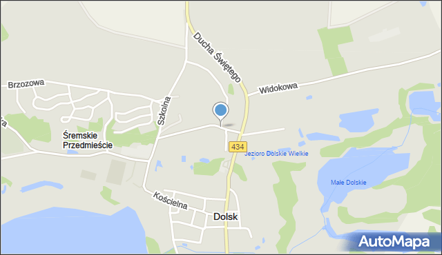 Dolsk powiat śremski, Śremskie Przedmieście, mapa Dolsk powiat śremski