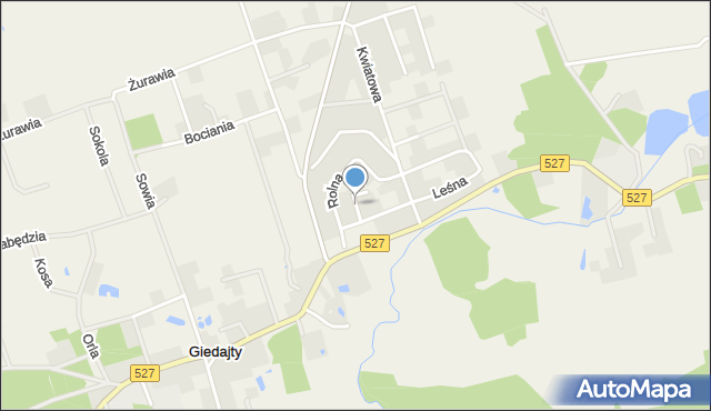 Giedajty, Środkowa, mapa Giedajty