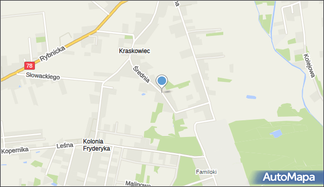 Gorzyce powiat wodzisławski, Średnia, mapa Gorzyce powiat wodzisławski