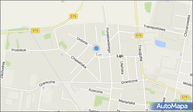 Grodzisk Mazowiecki, Średnia, mapa Grodzisk Mazowiecki