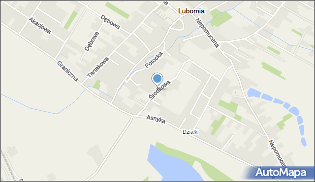 Lubomia, Środkowa, mapa Lubomia