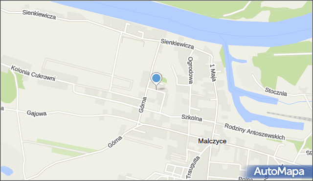 Malczyce powiat średzki, Środkowa, mapa Malczyce powiat średzki