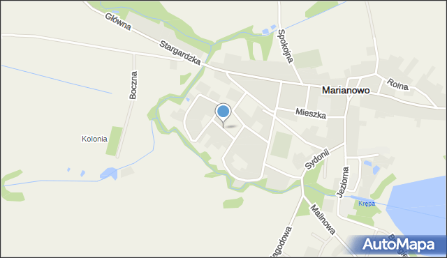 Marianowo powiat stargardzki, Środkowa, mapa Marianowo powiat stargardzki