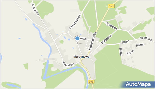 Murzynowo gmina Skwierzyna, Środkowa, mapa Murzynowo gmina Skwierzyna