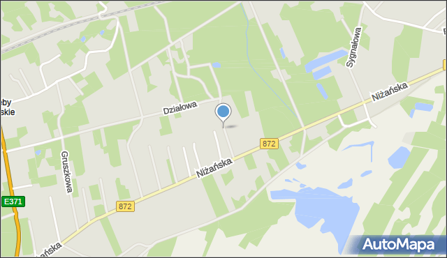 Nowa Dęba, Środkowa, mapa Nowa Dęba