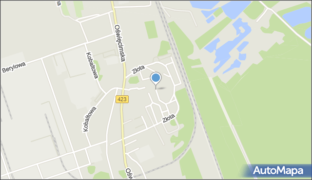 Opole, Srebrna, mapa Opola