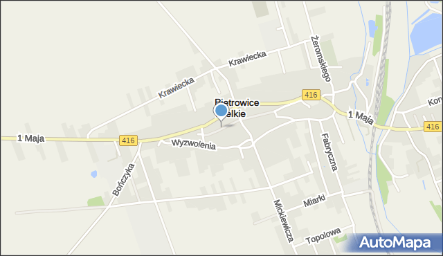 Pietrowice Wielkie, Średnia, mapa Pietrowice Wielkie