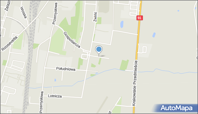 Piotrków Trybunalski, Srebrna, mapa Piotrków Trybunalski