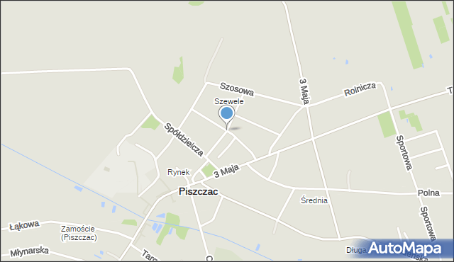 Piszczac, Średnia, mapa Piszczac