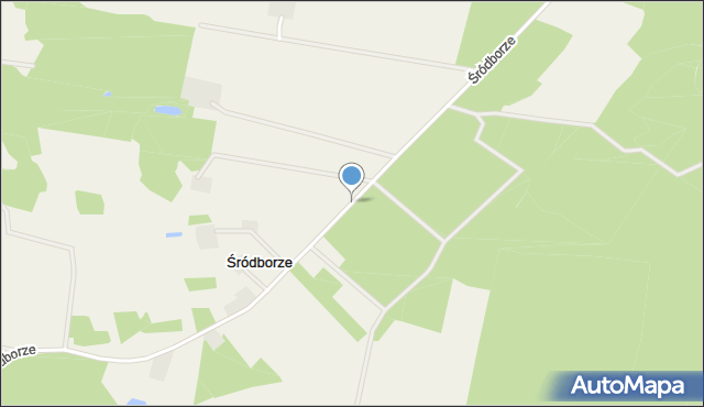 Śródborze gmina Baboszewo, Śródborze, mapa Śródborze gmina Baboszewo