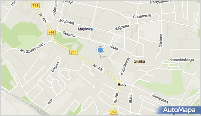 Starachowice, Srebrna, mapa Starachowic