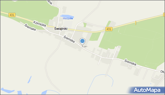 Świątniki gmina Mosina, Śremska, mapa Świątniki gmina Mosina