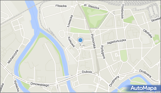 Wrocław, Srocza, mapa Wrocławia
