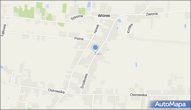 Wtórek gmina Ostrów Wielkopolski, Środkowa, mapa Wtórek gmina Ostrów Wielkopolski