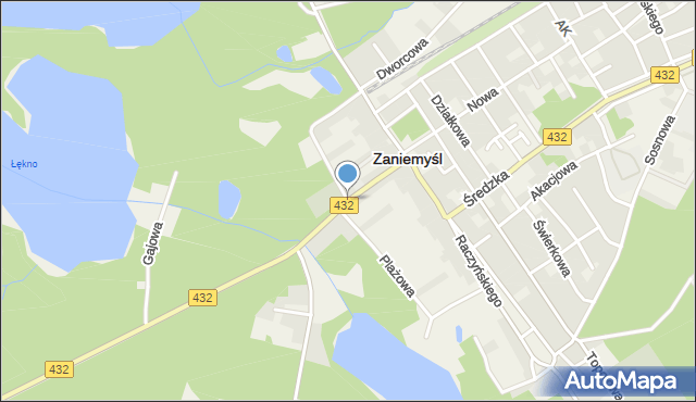 Zaniemyśl, Śremska, mapa Zaniemyśl