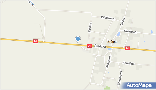 Źródła gmina Miękinia, Średzka, mapa Źródła gmina Miękinia