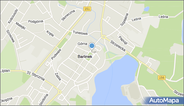 Barlinek, Staromiejska, mapa Barlinek